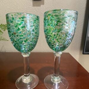 Set of 2, Unique, Collectable Goblets, Mexican Confetti